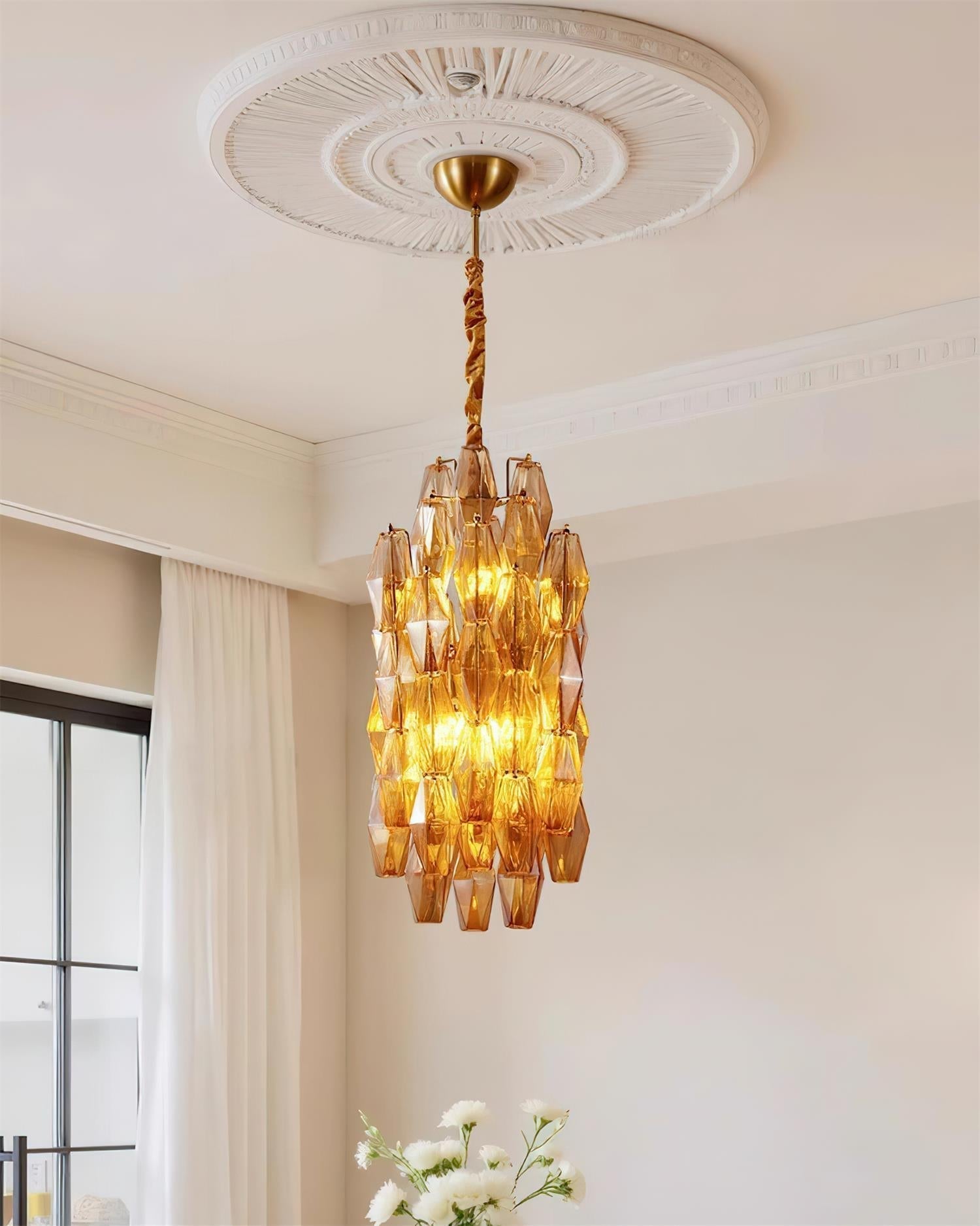 Velthra Suspension en Verre Facetté Luxueux