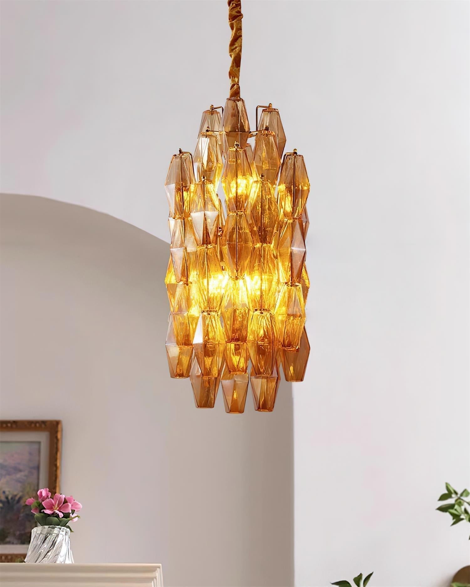 Velthra Suspension en Verre Facetté Luxueux