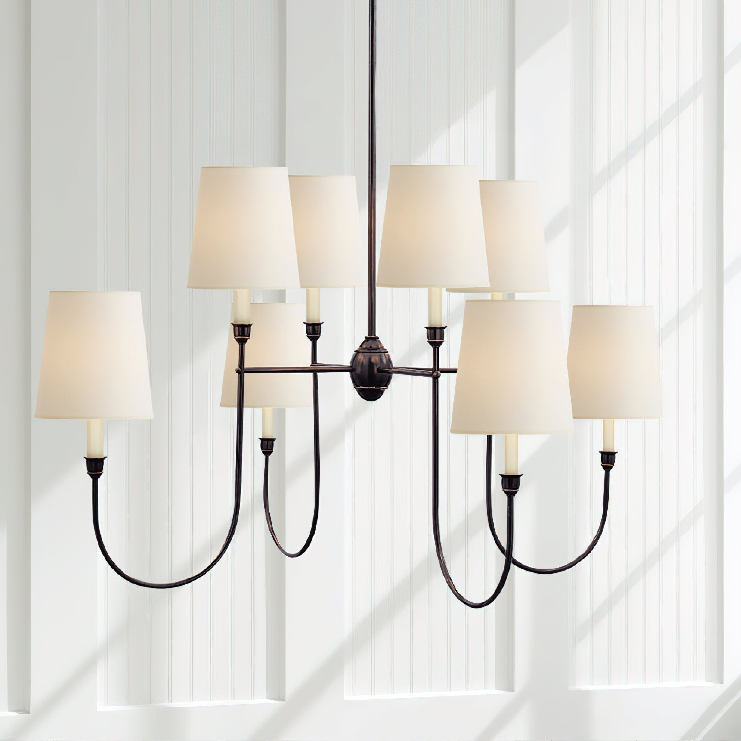 Talia Lustre de Luxe en Laiton et Tissu