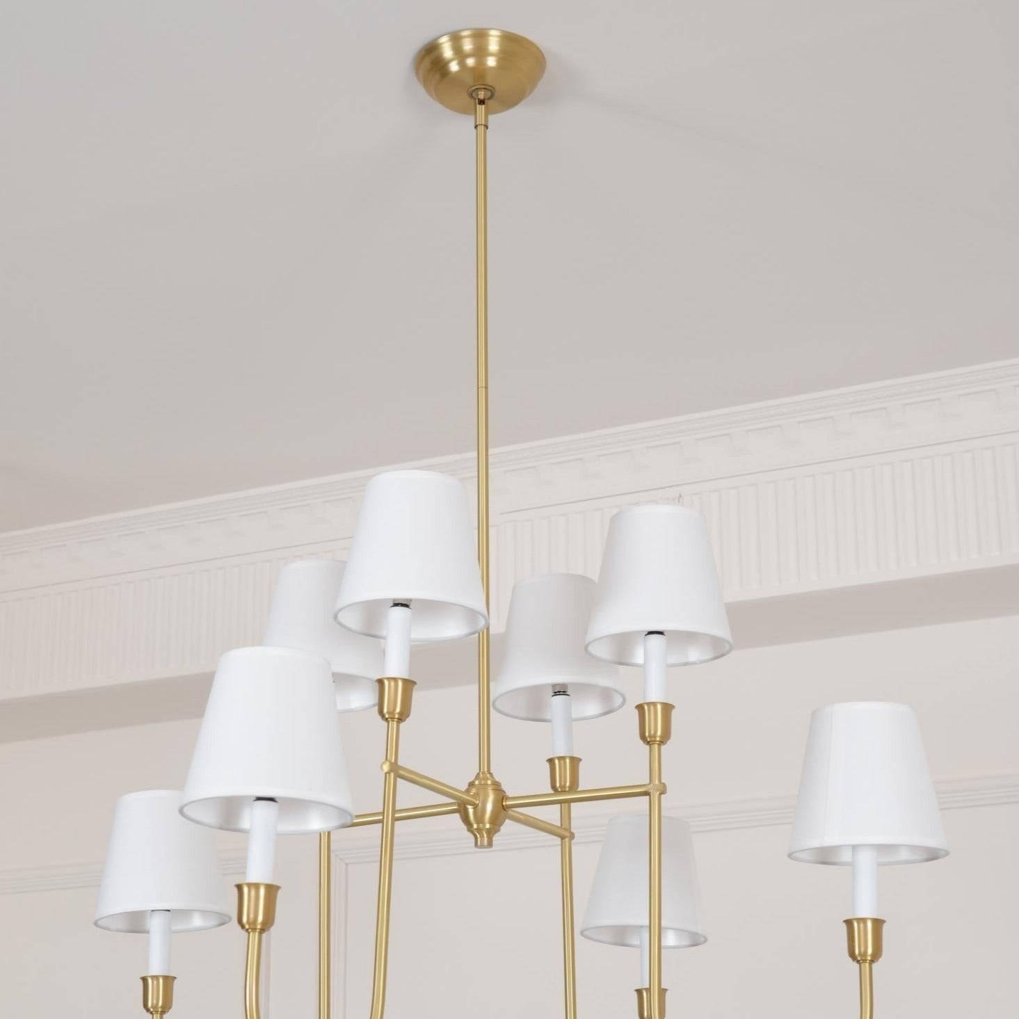 Talia Lustre de Luxe en Laiton et Tissu
