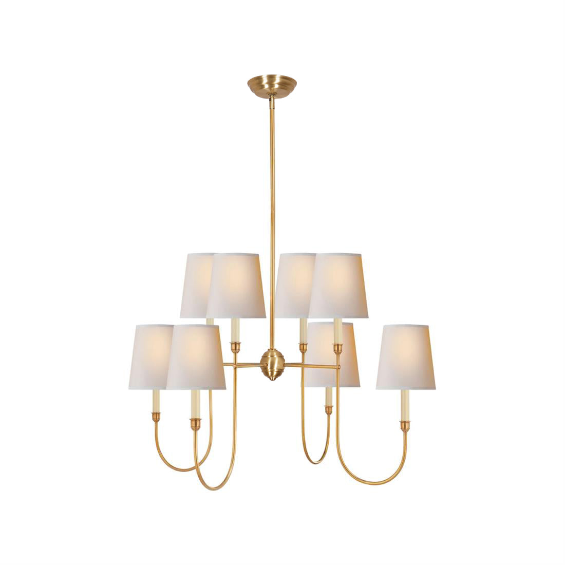 Talia Lustre de Luxe en Laiton et Tissu