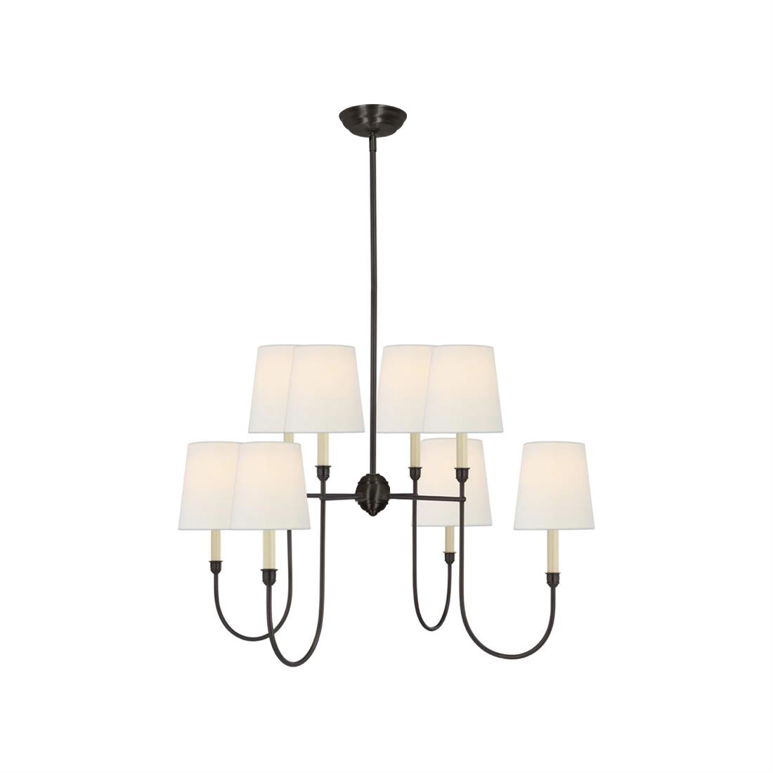 Talia Lustre de Luxe en Laiton et Tissu