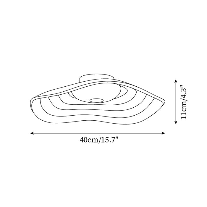 Zeylo Lampe Plafonnier Vague