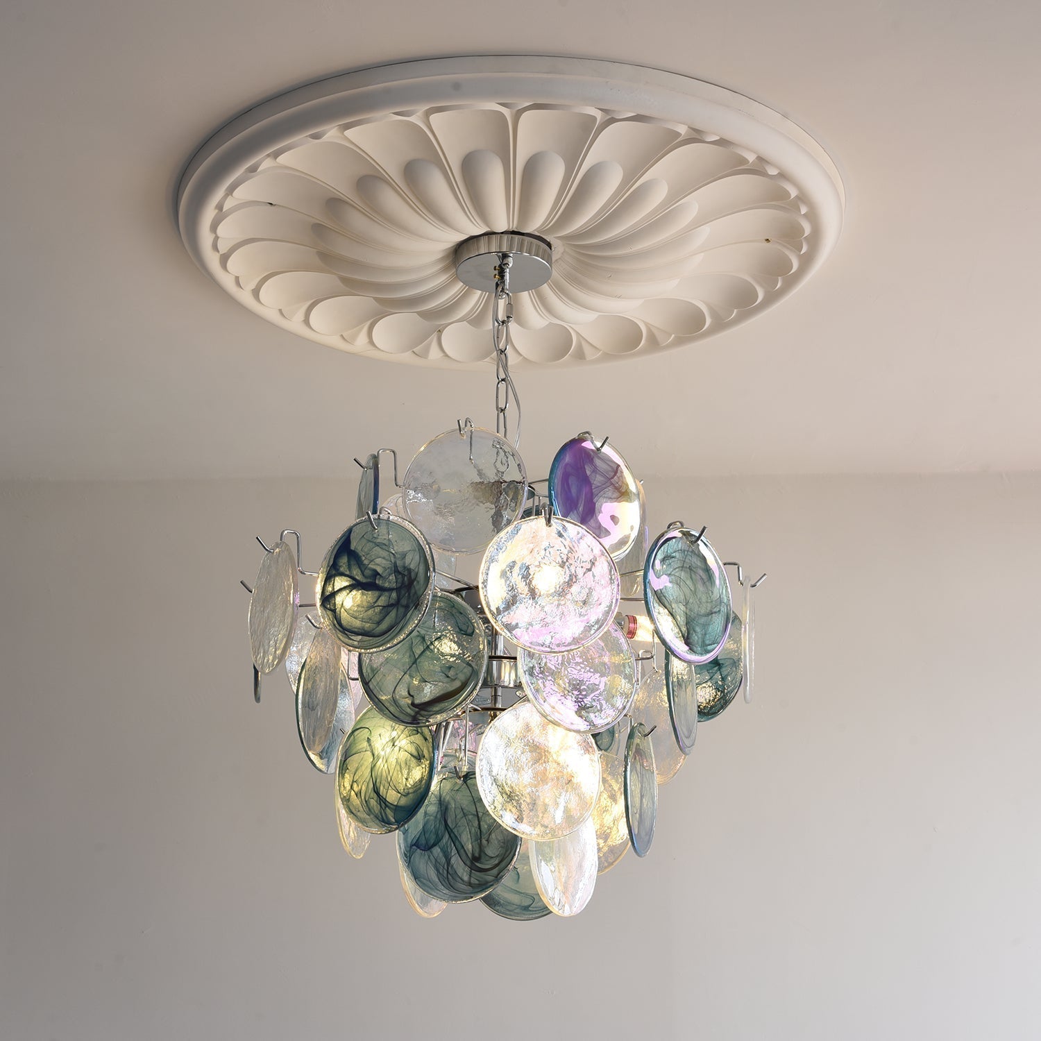 Venfield Lustre Cascade de Disques en Verre Iridescent