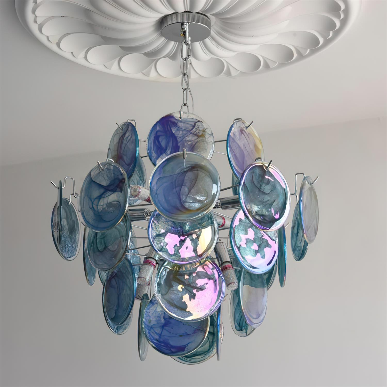 Venfield Lustre Cascade de Disques en Verre Iridescent