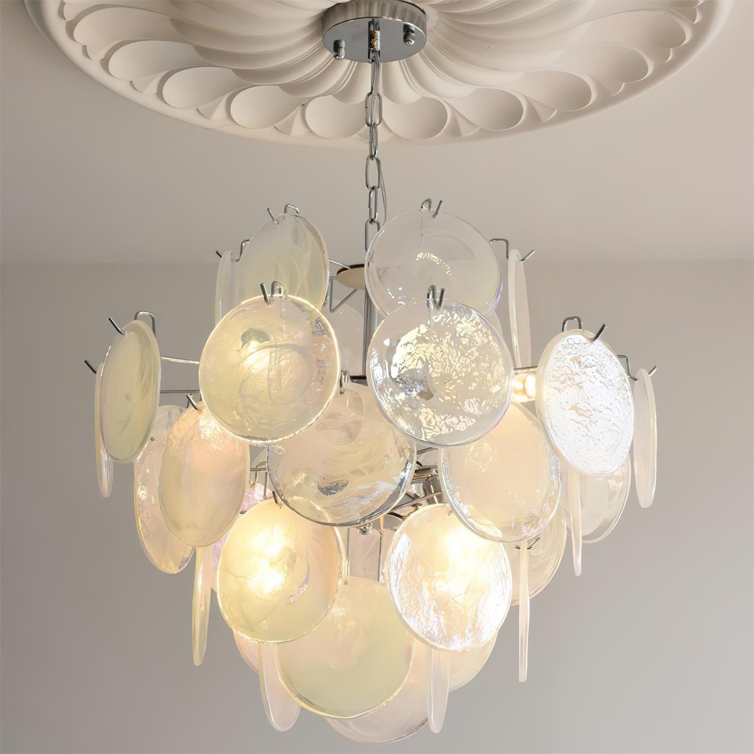 Venfield Lustre Cascade de Disques en Verre Iridescent