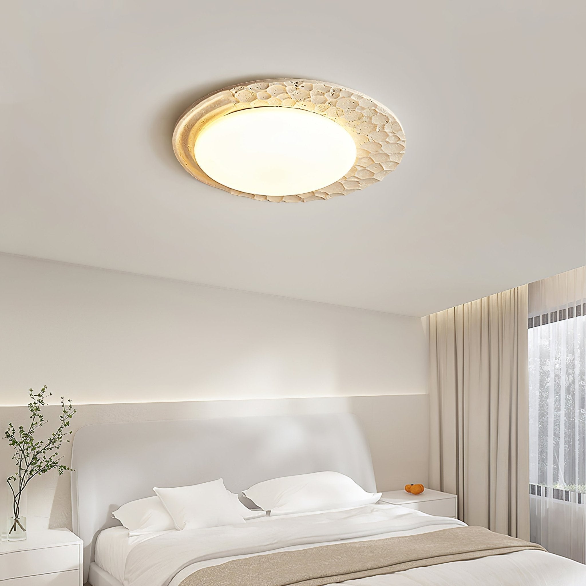 Ivsoris Lumière de Plafond Texturée en Travertin