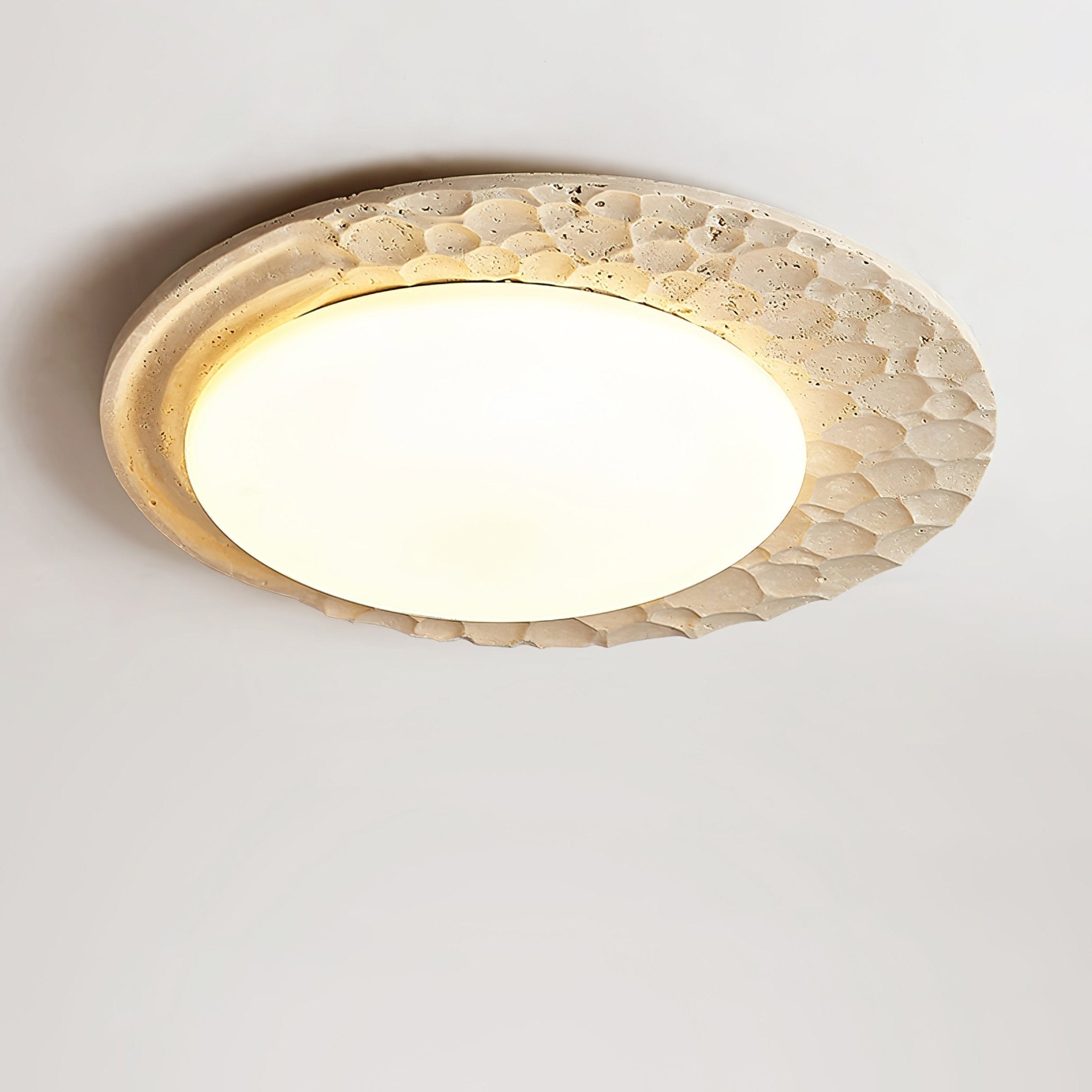 Ivsoris Lumière de Plafond Texturée en Travertin