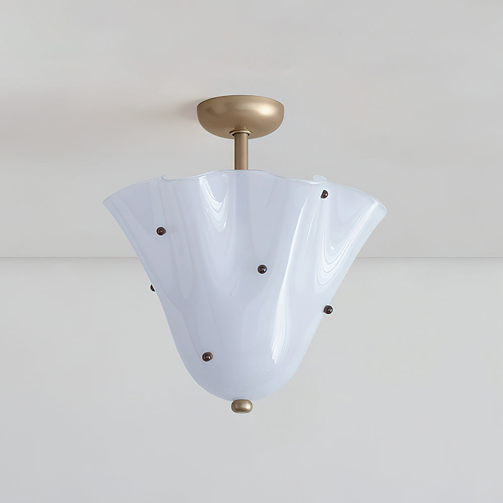 Eldis Lampe Plafond Semi-Encastrée en Verre Murano