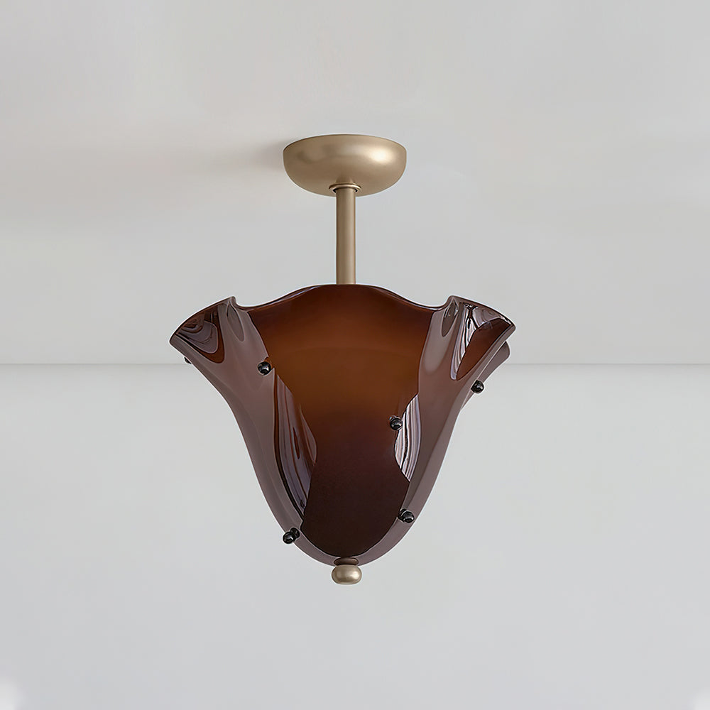 Eldis Lampe Plafond Semi-Encastrée en Verre Murano