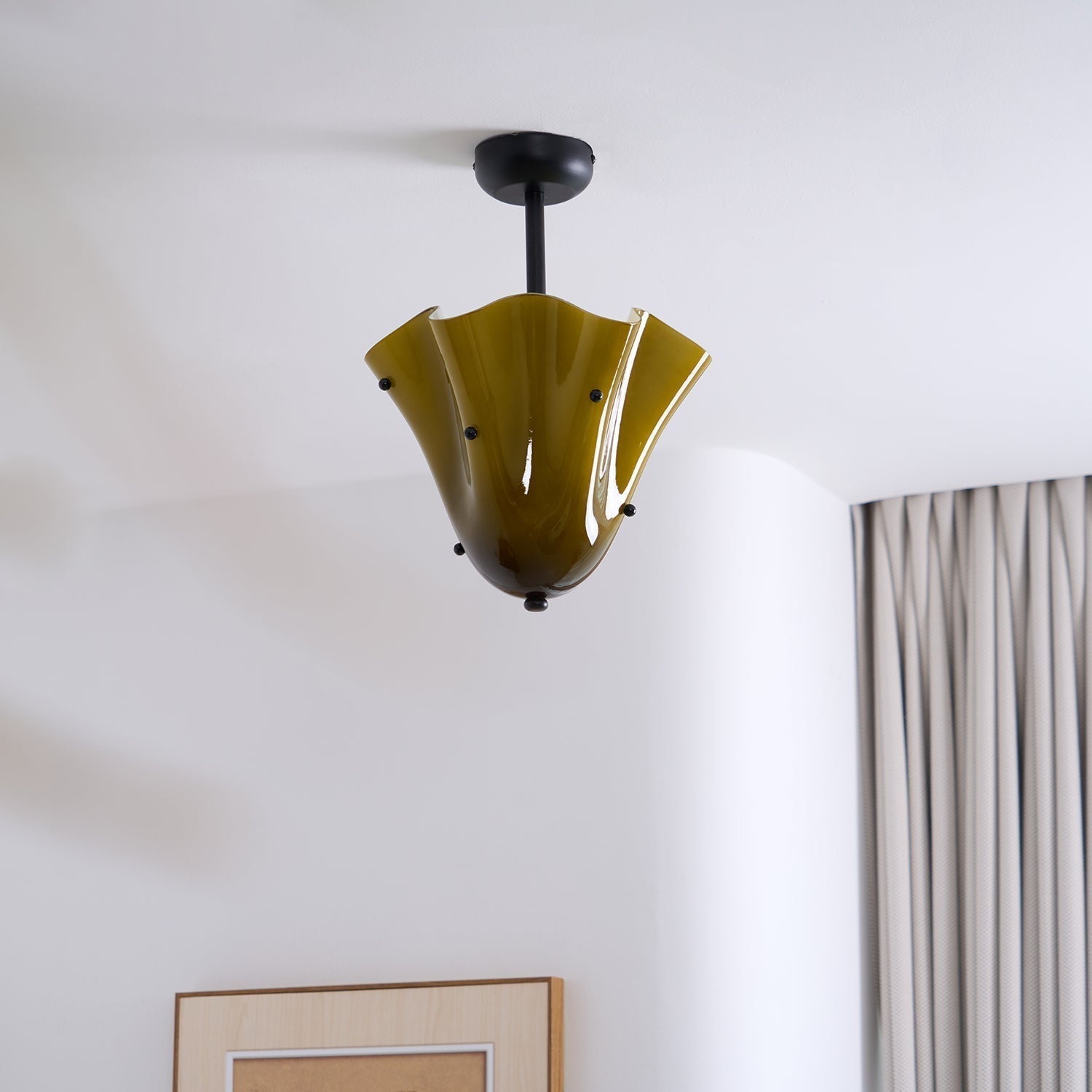 Eldis Lampe Plafond Semi-Encastrée en Verre Murano