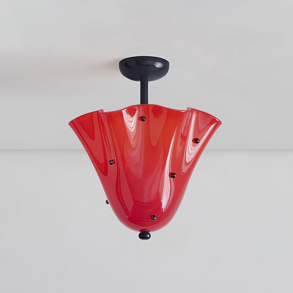 Eldis Lampe Plafond Semi-Encastrée en Verre Murano