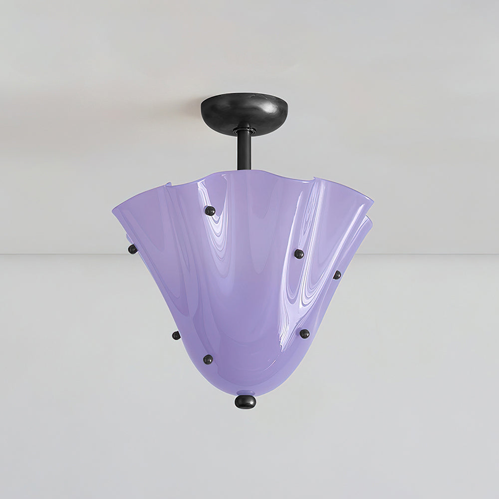 Eldis Lampe Plafond Semi-Encastrée en Verre Murano