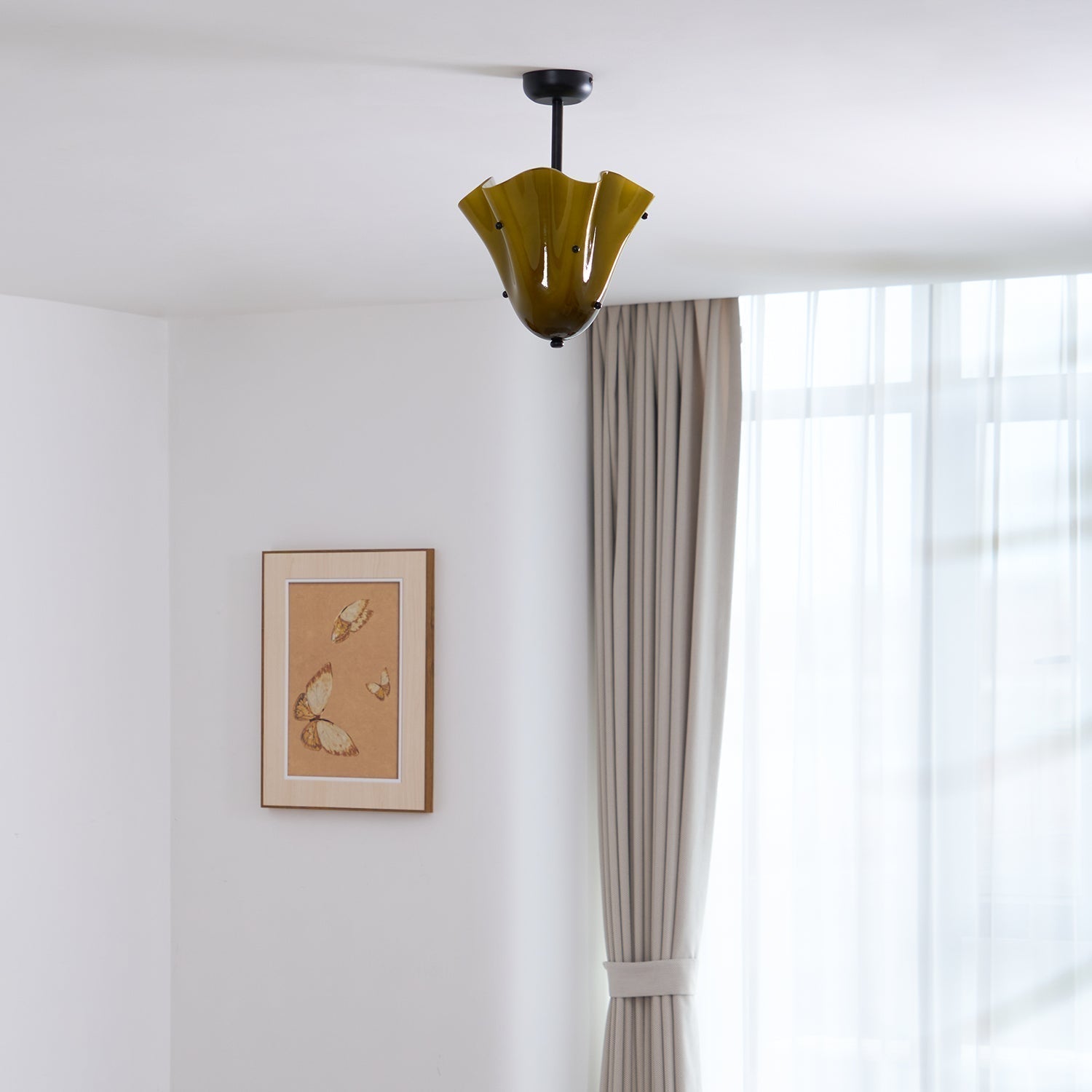 Eldis Lampe Plafond Semi-Encastrée en Verre Murano