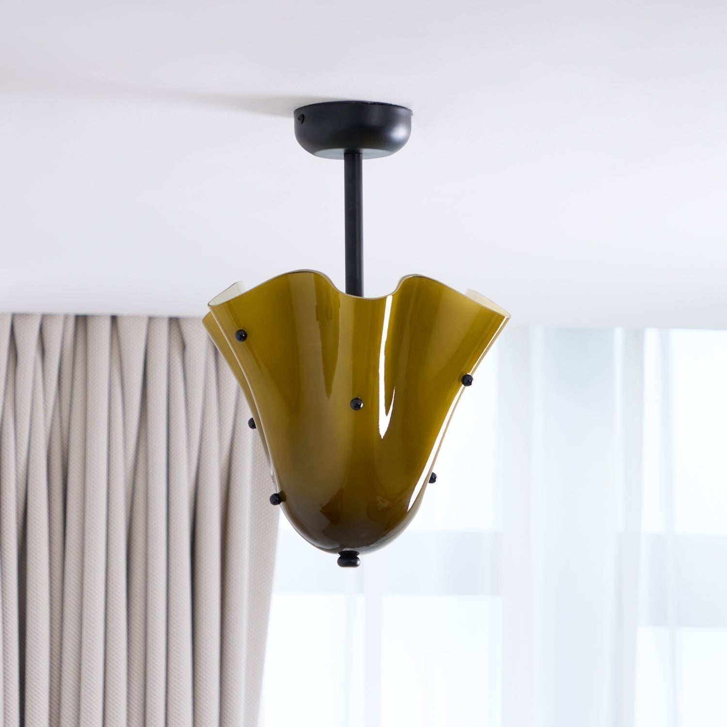 Eldis Lampe Plafond Semi-Encastrée en Verre Murano
