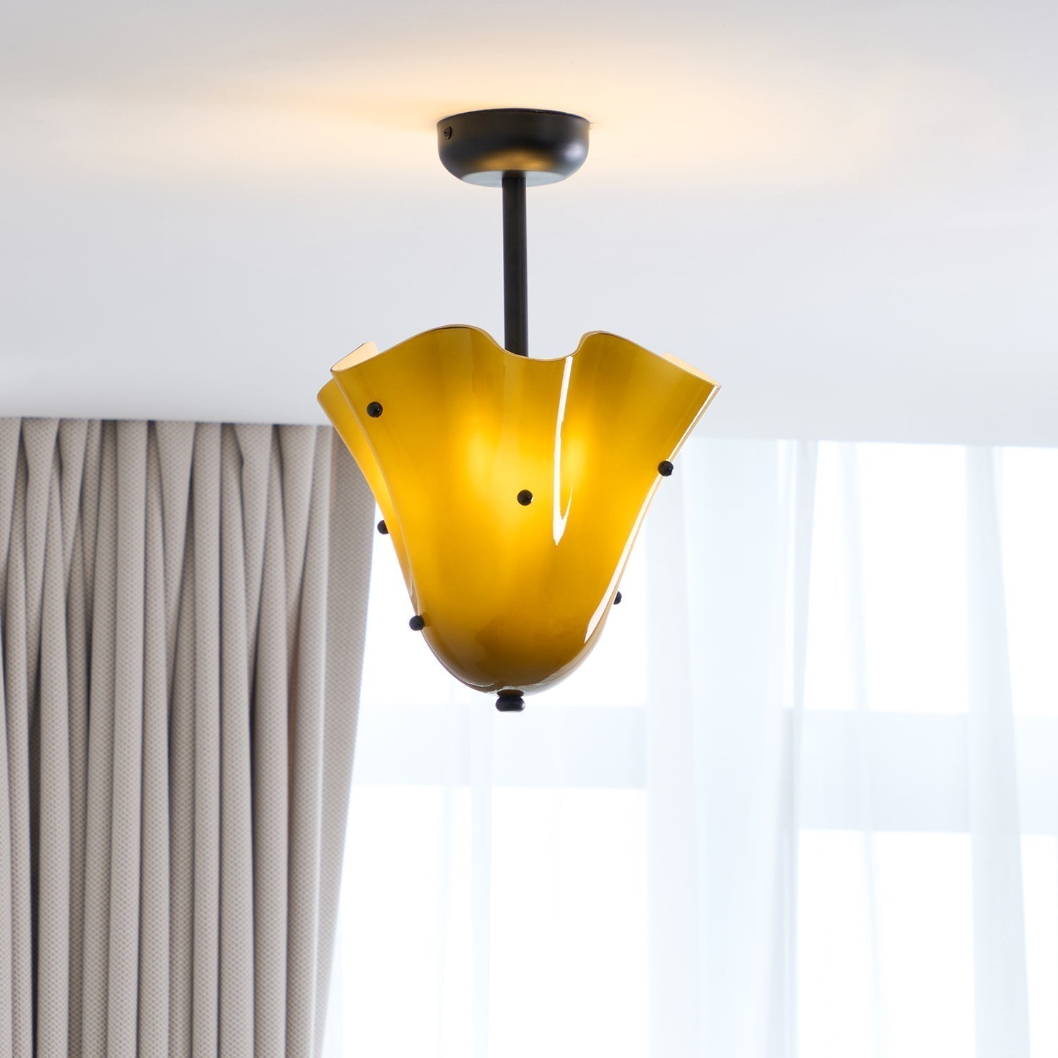 Eldis Lampe Plafond Semi-Encastrée en Verre Murano