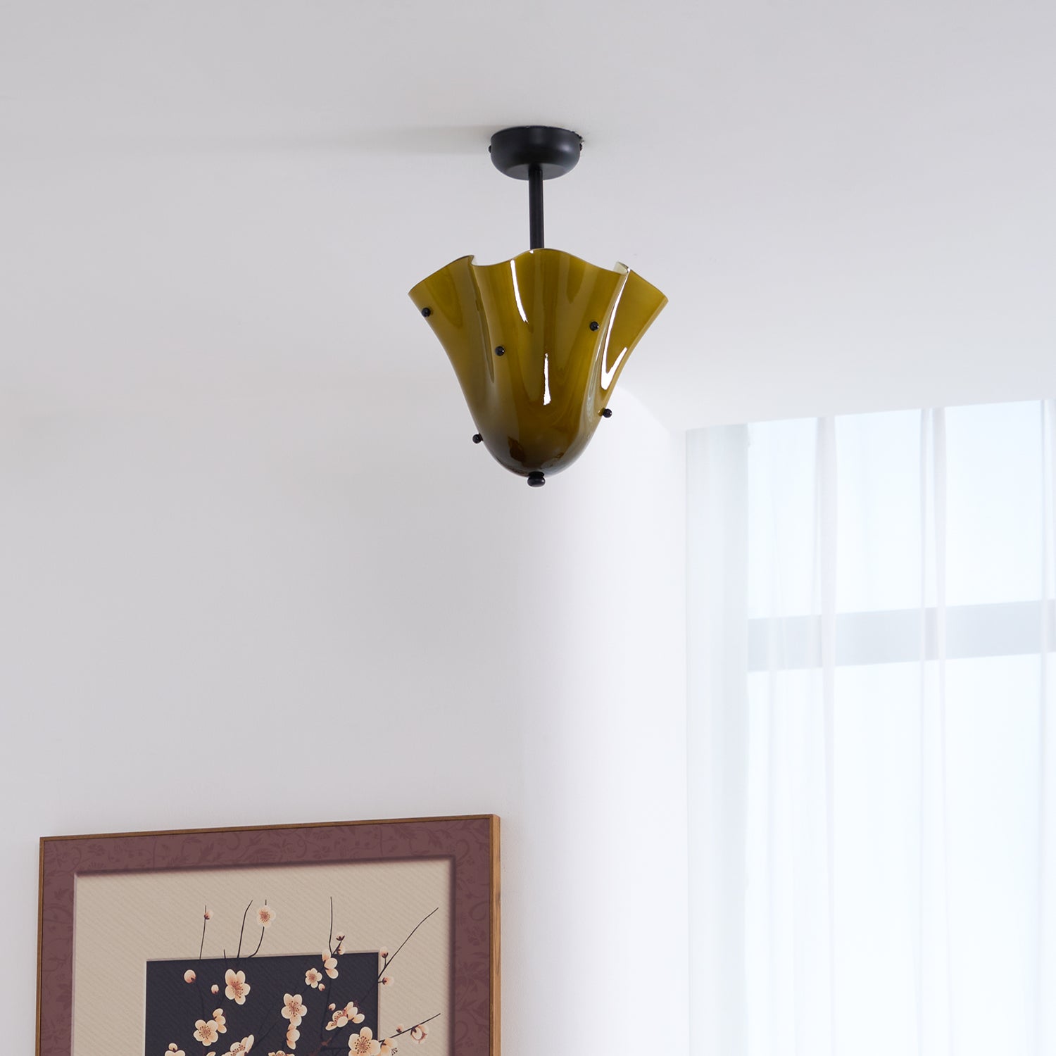 Eldis Lampe Plafond Semi-Encastrée en Verre Murano