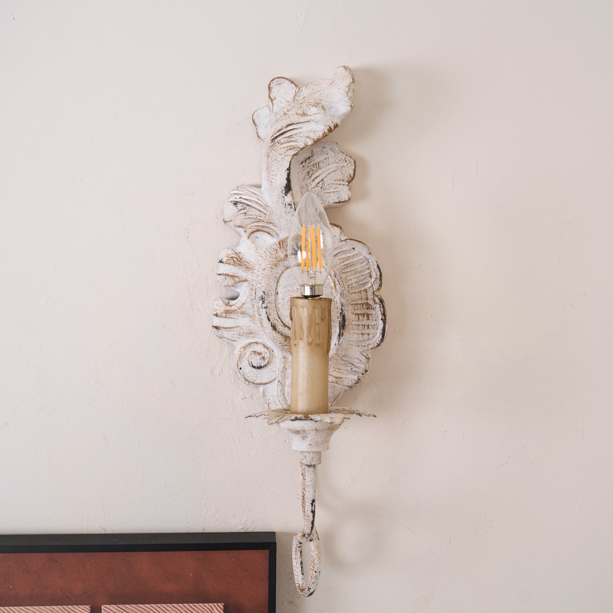 Olsilel Applique Murale Résine Métal Élégance Vintage