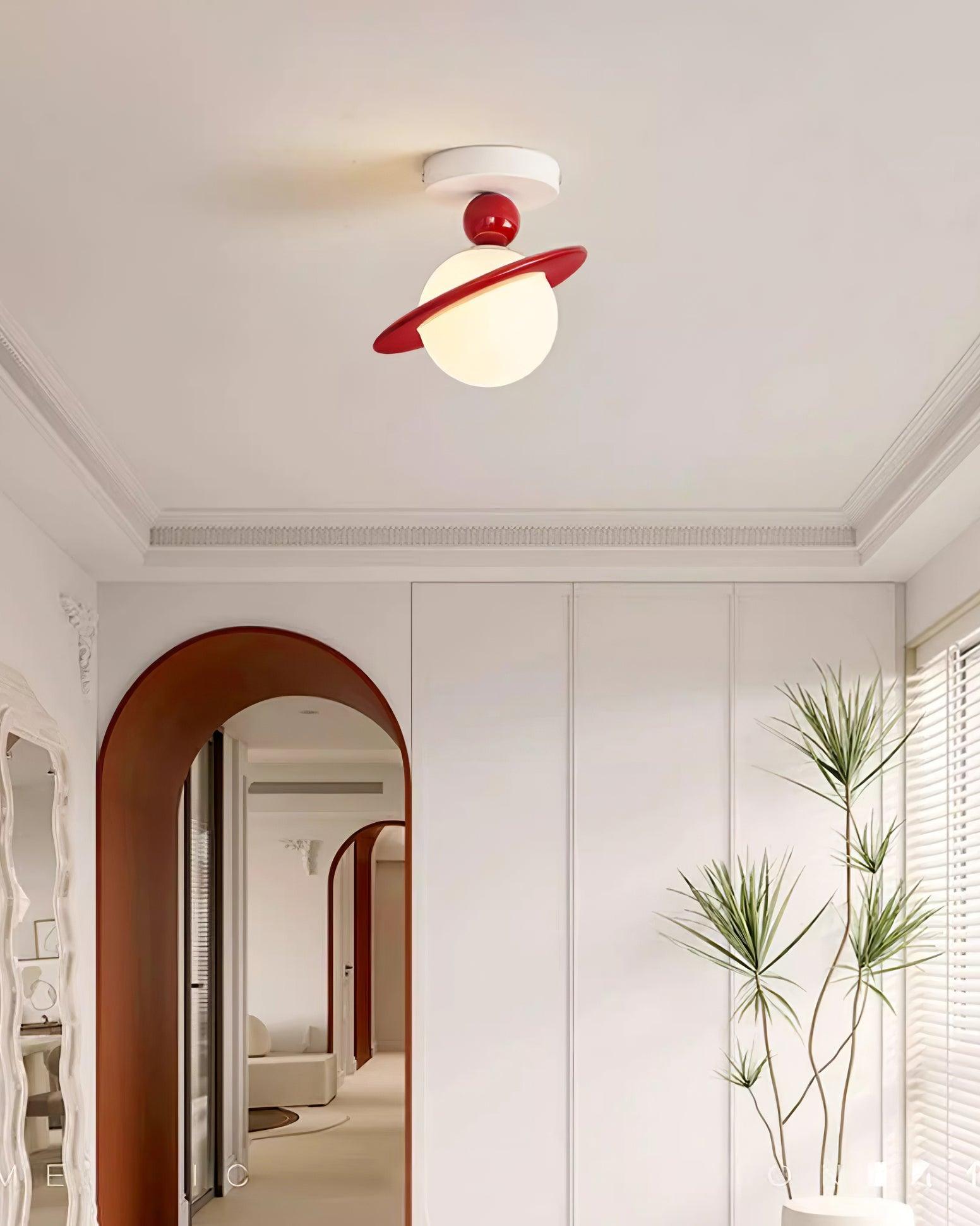 Pivoro Lustra Plafonnier Rouge Blanc