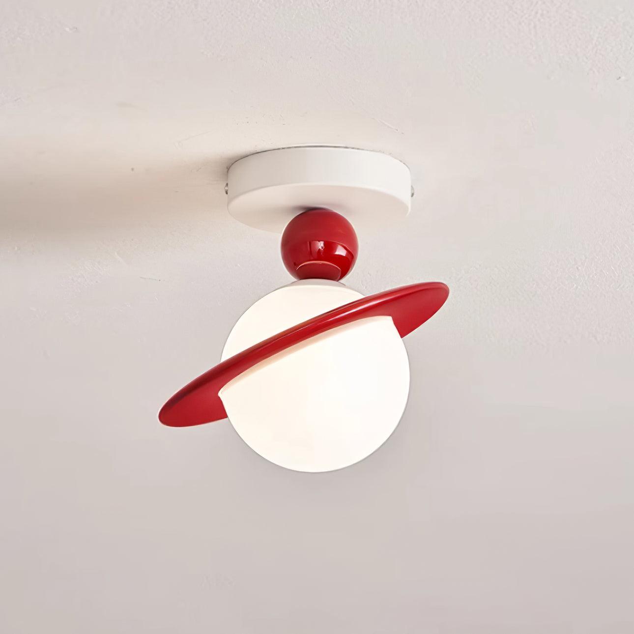Pivoro Lustra Plafonnier Rouge Blanc