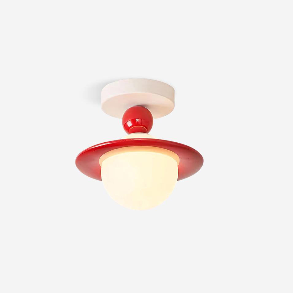 Pivoro Lustra Plafonnier Rouge Blanc