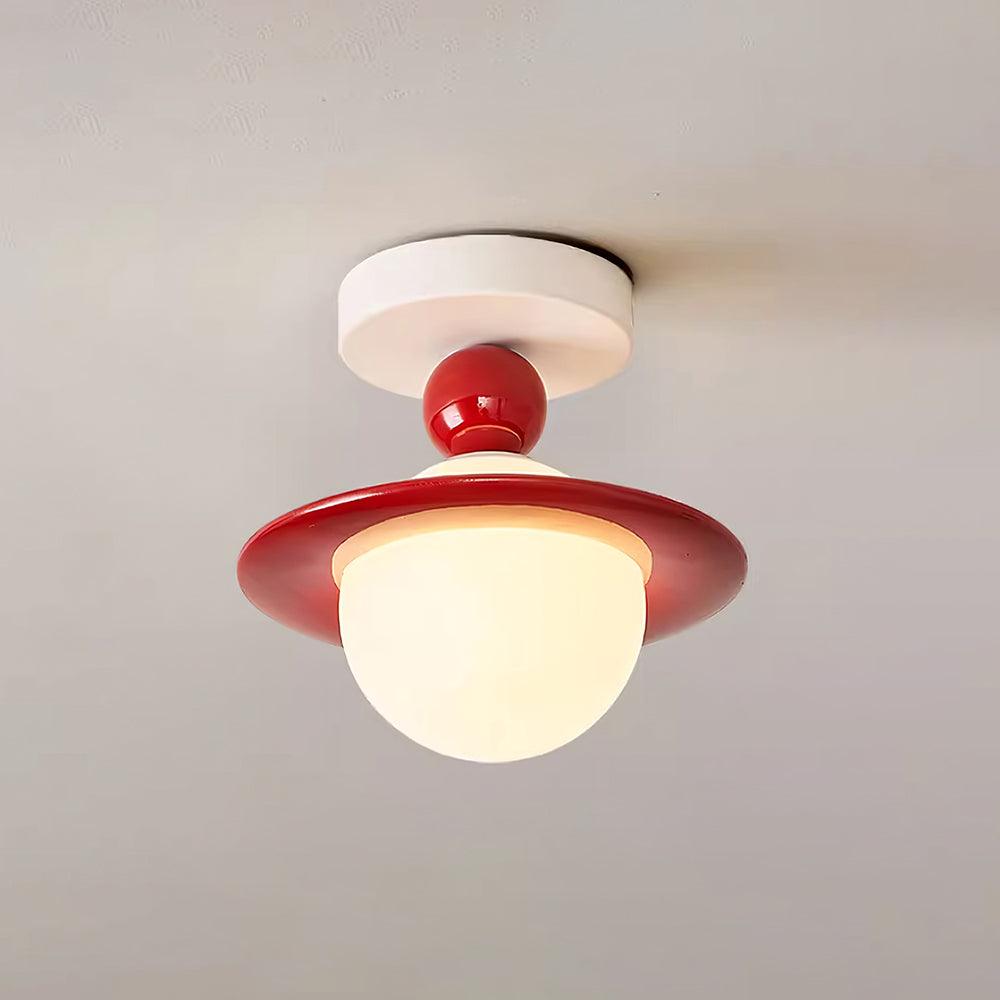 Pivoro Lustra Plafonnier Rouge Blanc