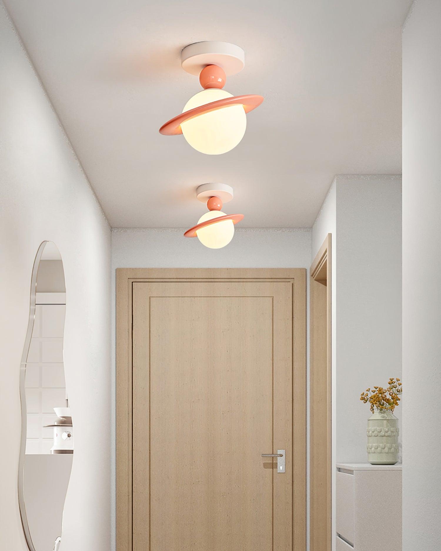 Pivoro Lustra Plafonnier Rouge Blanc