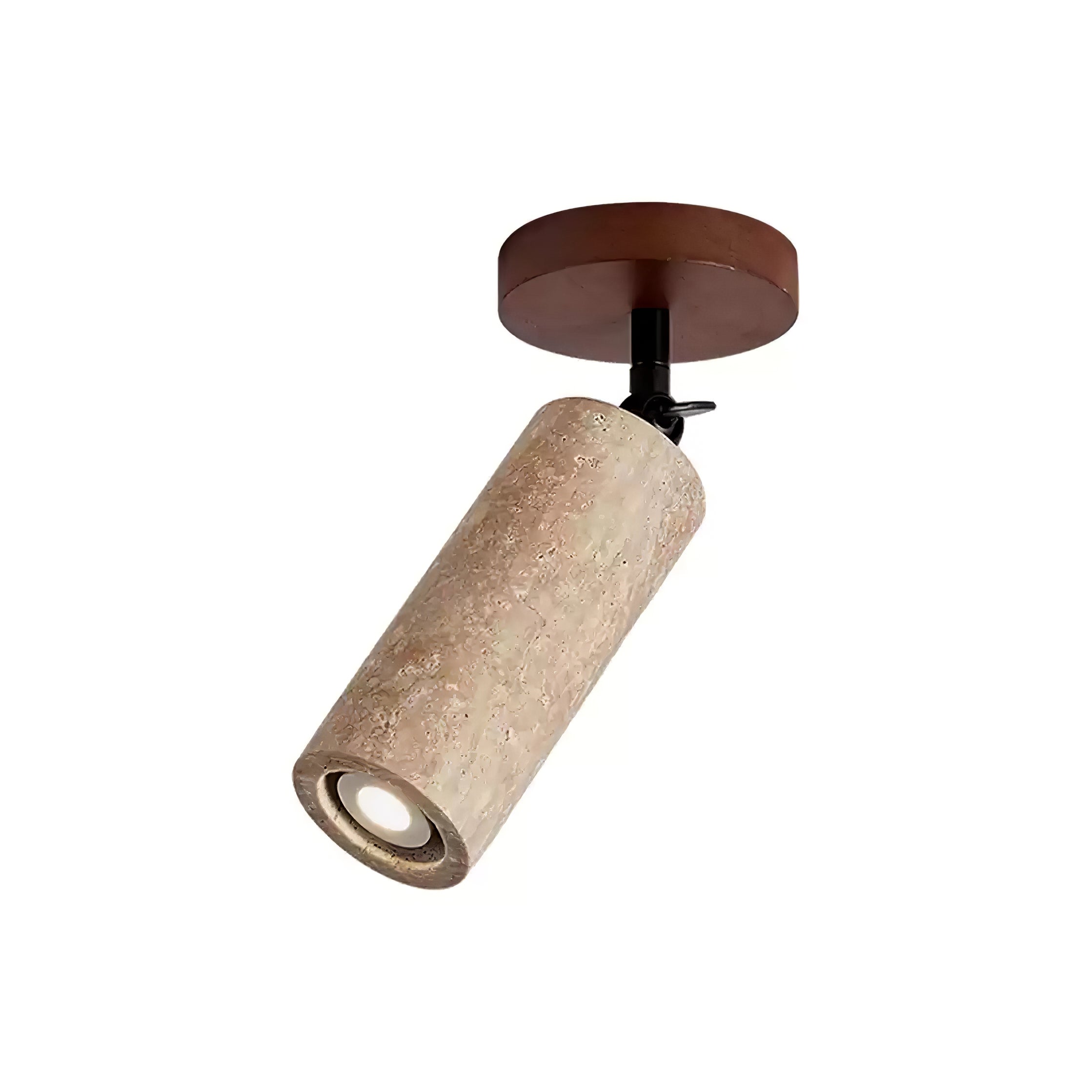 Zarinila Cylindrique-Tube Travertin Luminaire Mural