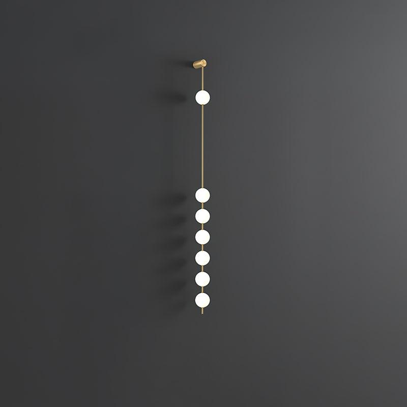Lustra Applique Murale Sphères Verticales Laiton