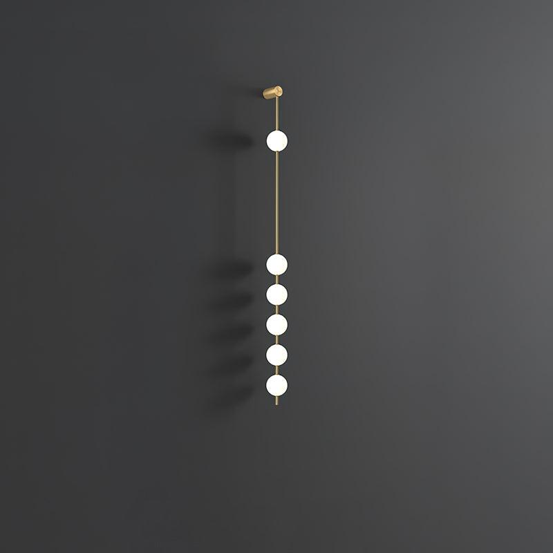 Lustra Applique Murale Sphères Verticales Laiton