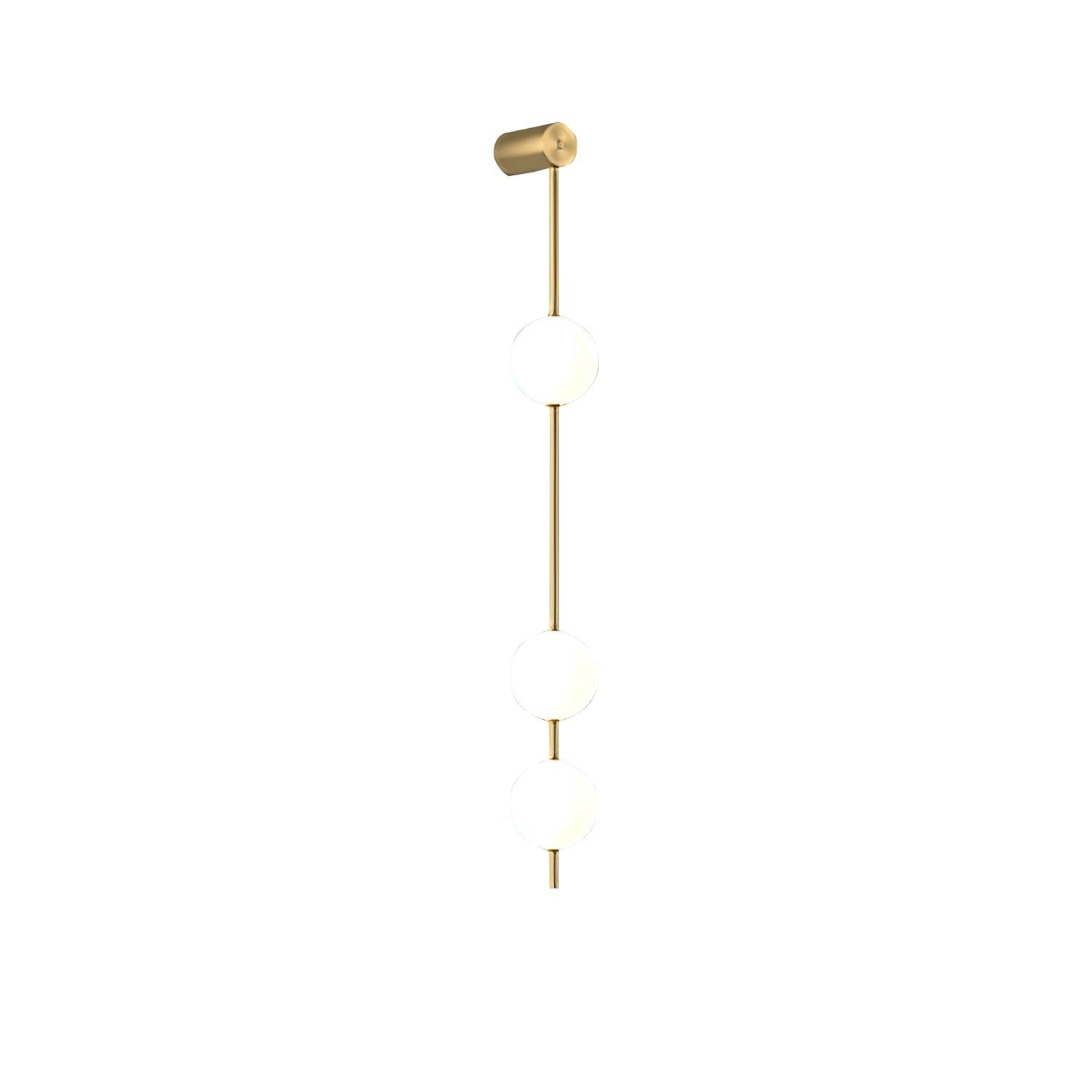 Lustra Applique Murale Sphères Verticales Laiton