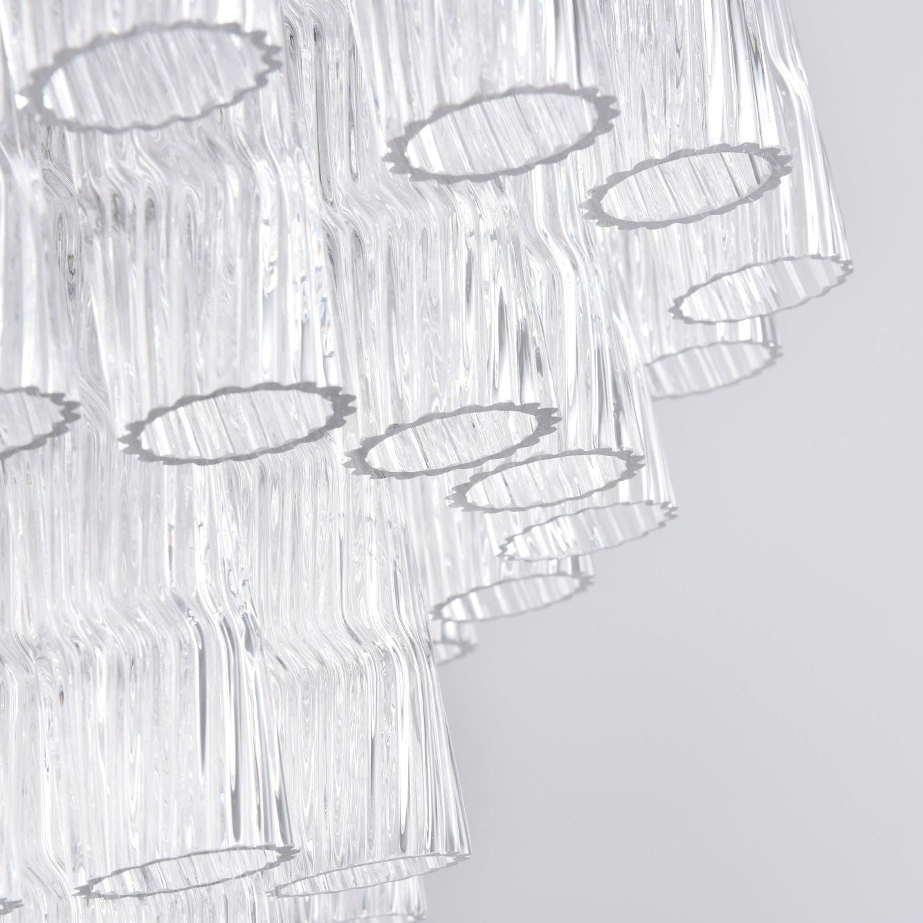 Aurora Lustre Murano Verre Étagé Cascadant Vagues