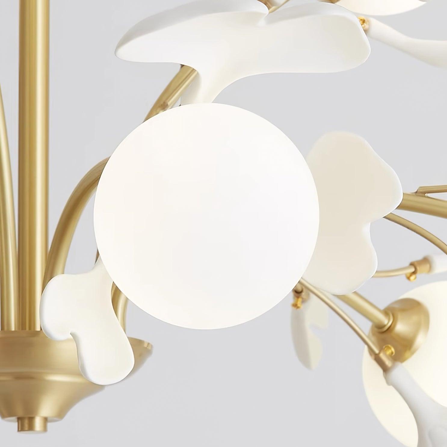 Gleam Lustre en Verre Feuille de Ginkgo