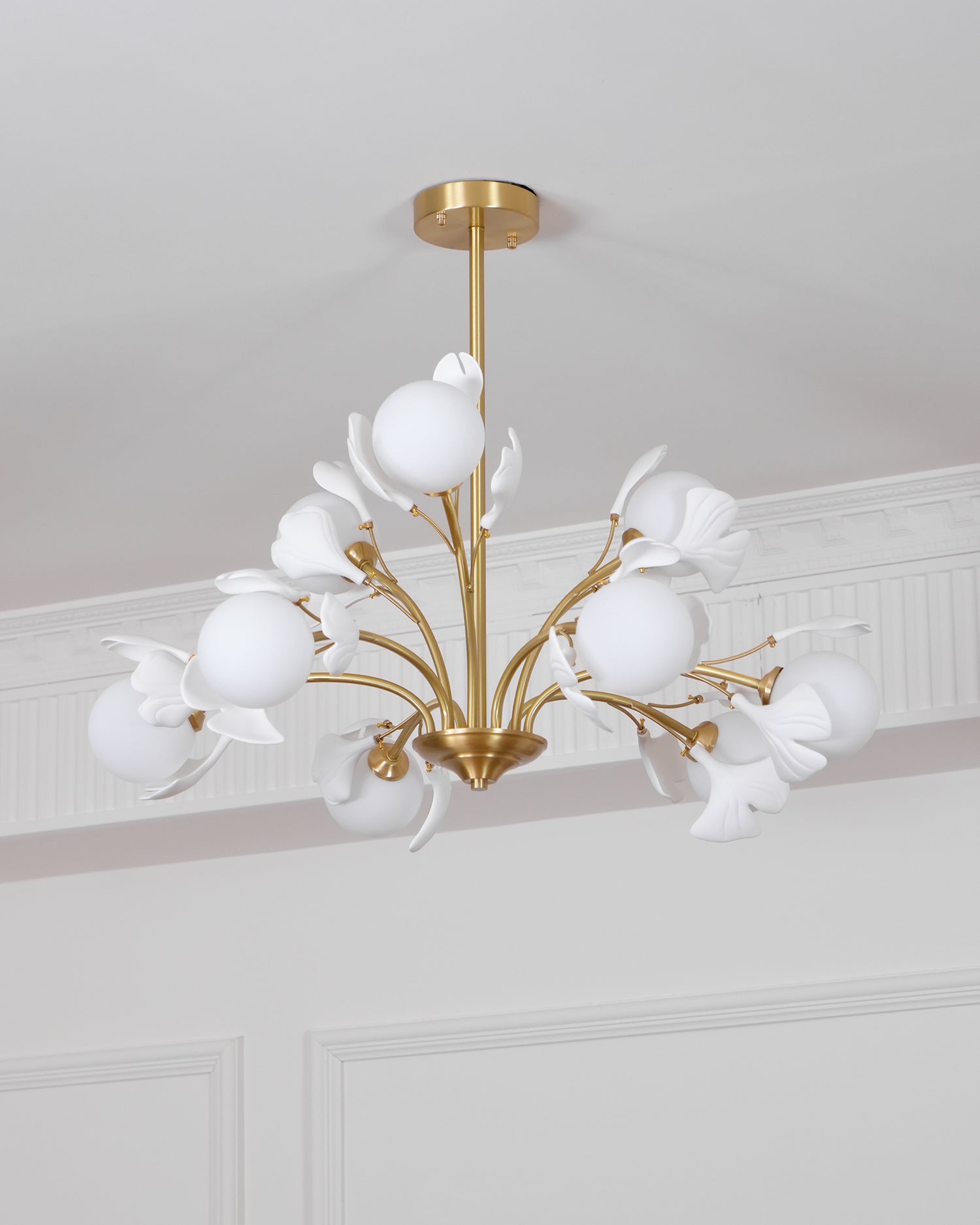 Gleam Lustre en Verre Feuille de Ginkgo