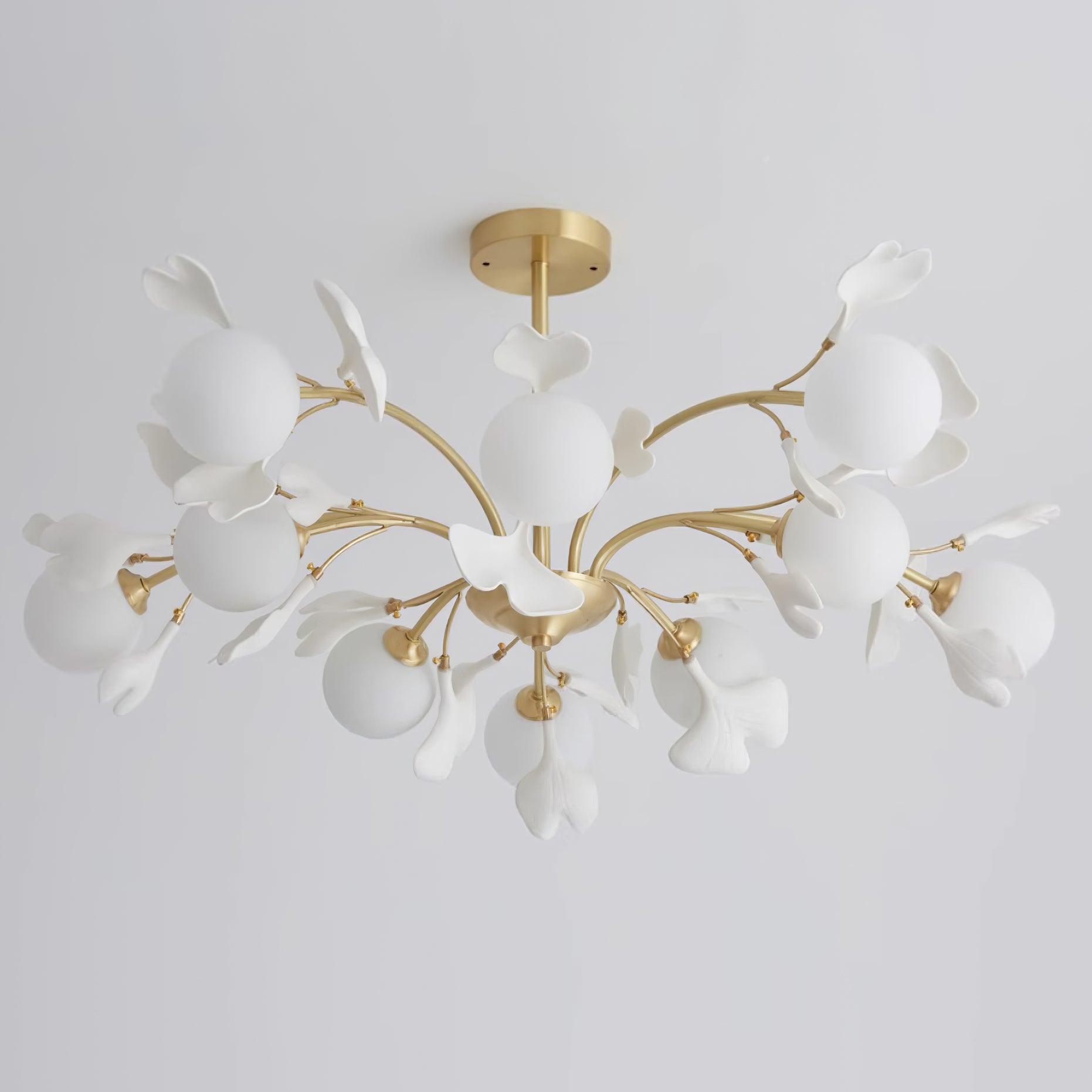 Gleam Lustre en Verre Feuille de Ginkgo