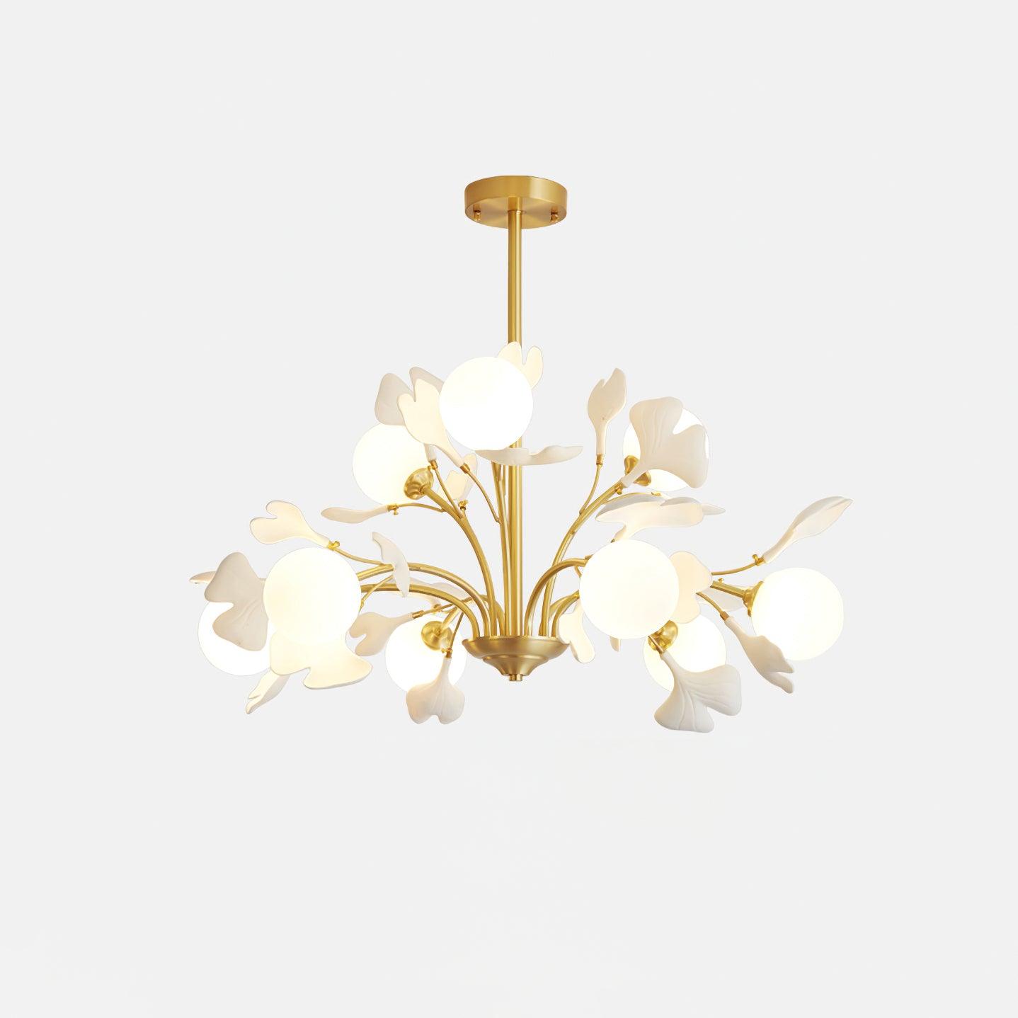 Gleam Lustre en Verre Feuille de Ginkgo