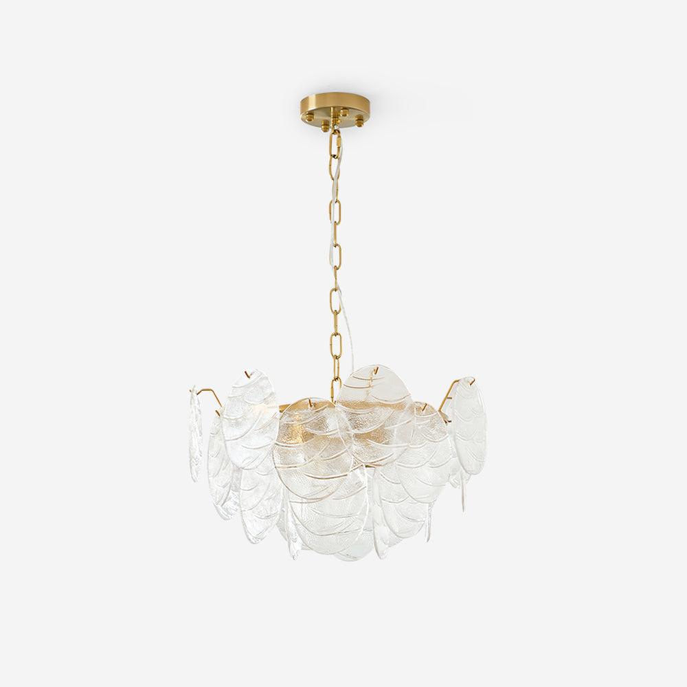 Lustrous Lustre Victorien en Verre Finition Dorée