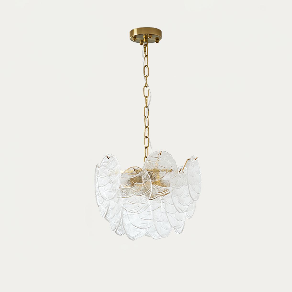 Lustrous Lustre Victorien en Verre Finition Dorée