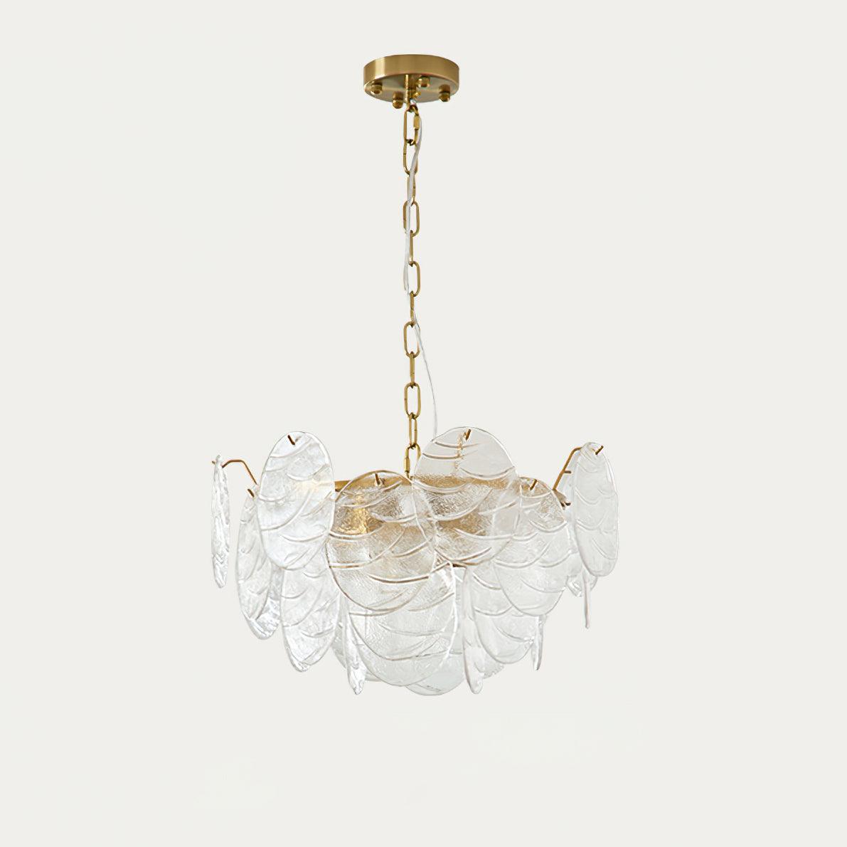 Lustrous Lustre Victorien en Verre Finition Dorée