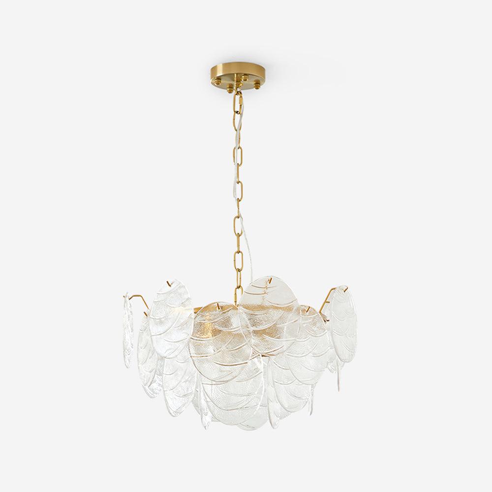 Leaf Lustre Vintage Élégant en Verre