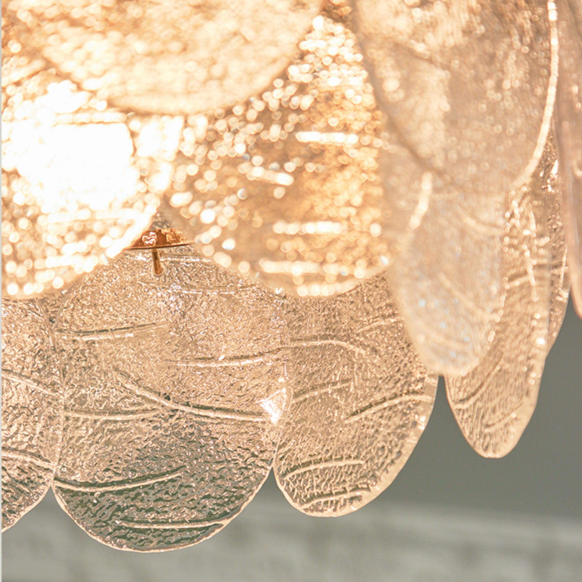 Lustrous Lustre Victorien en Verre Finition Dorée