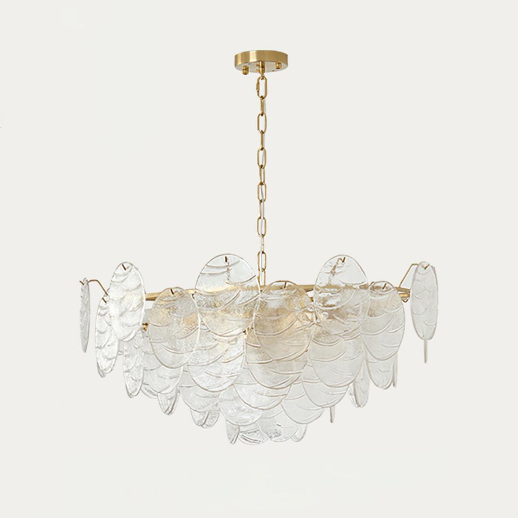 Leaf Lustre Vintage Élégant en Verre