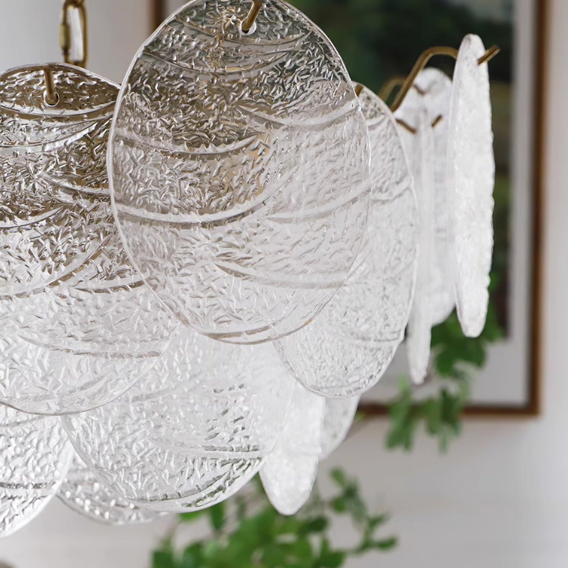 Lustrous Lustre Victorien en Verre Finition Dorée