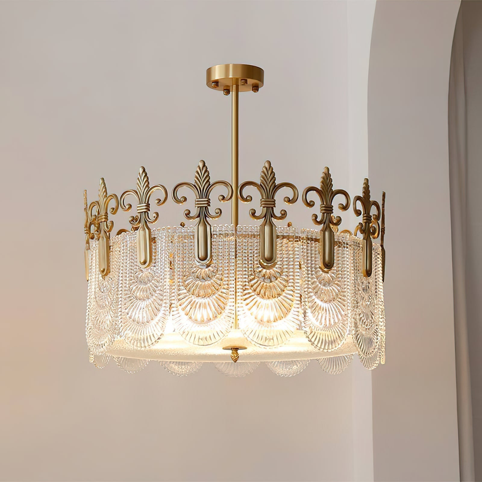 Cashaor Lustre Cristal Laiton Luxe Postmoderne