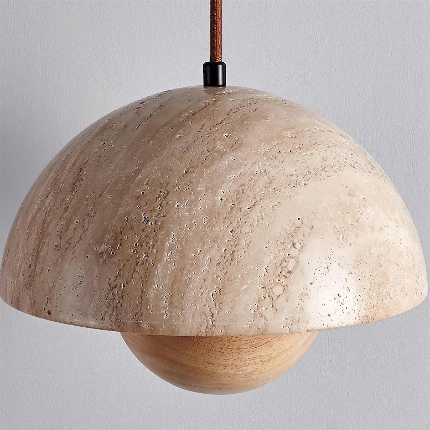 Ritta Suspension en Travertin et Bois