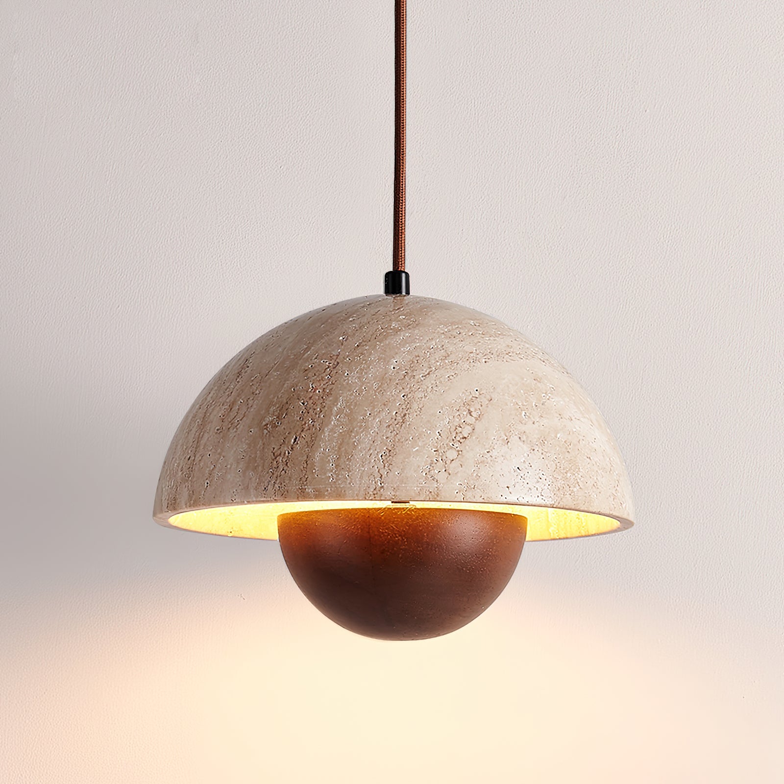 Ritta Suspension en Travertin et Bois