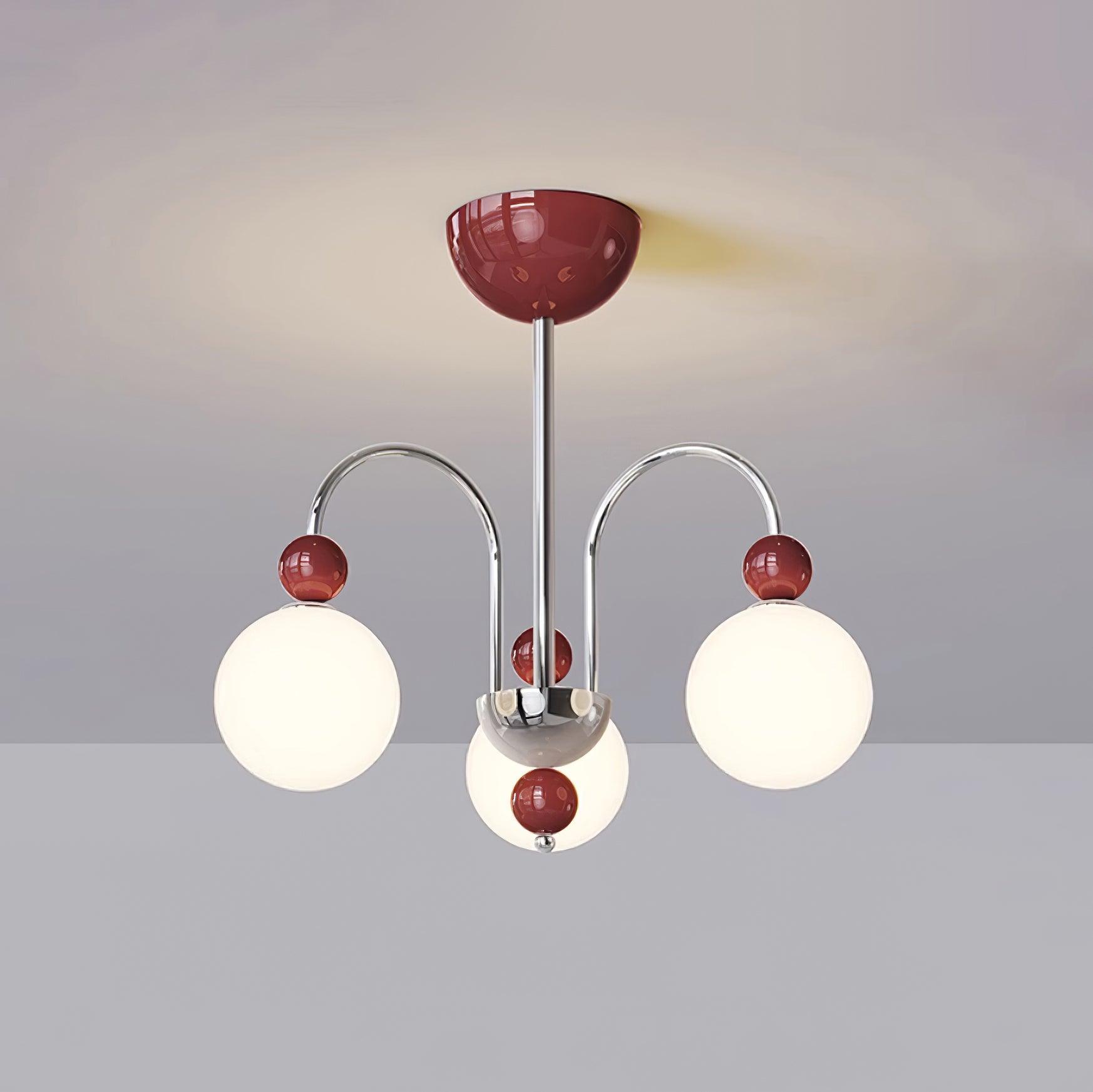 Vierra Lustra Lustre Carisa Rouge Vert Moderne