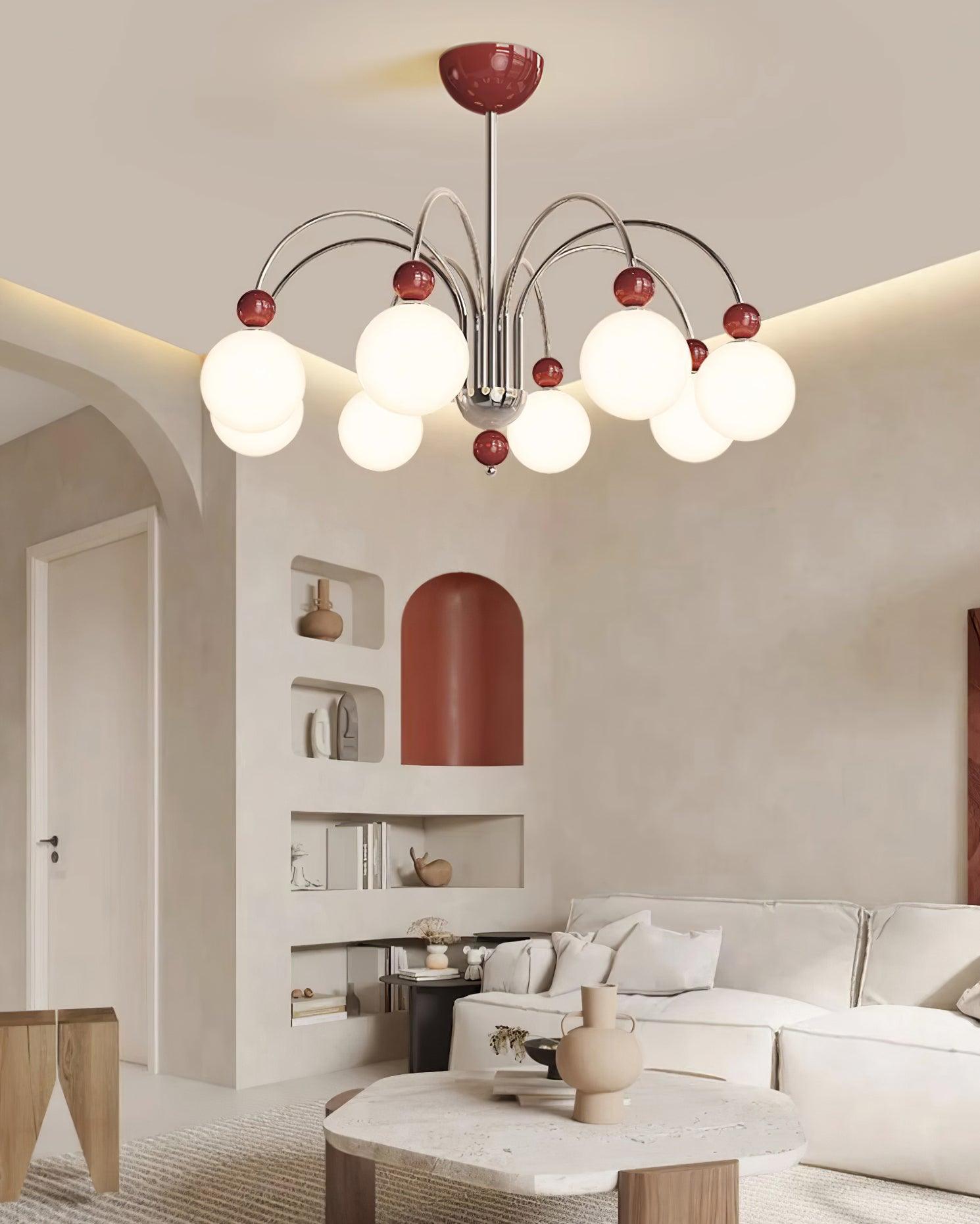 Vierra Lustra Lustre Carisa Rouge Vert Moderne