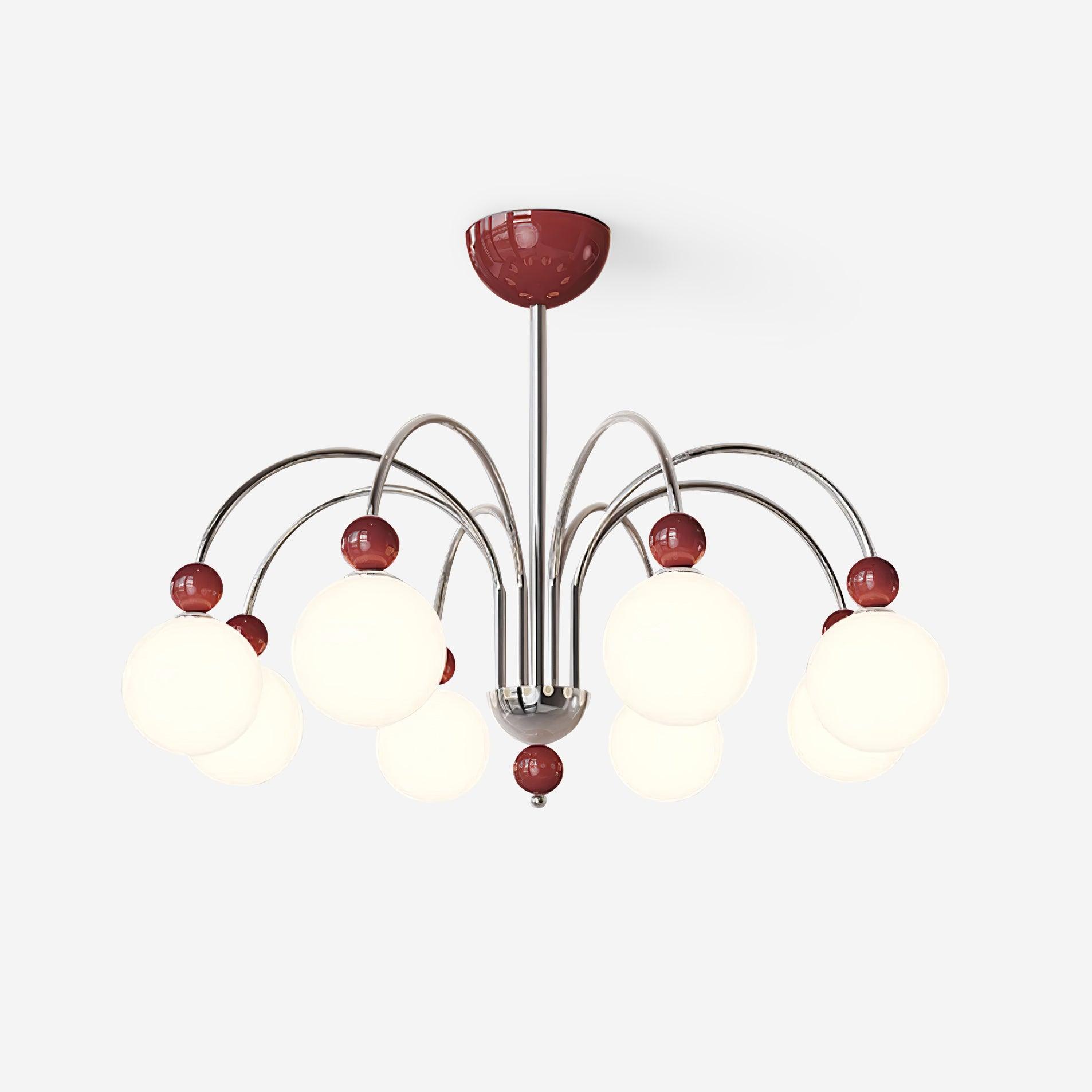 Vierra Lustra Lustre Carisa Rouge Vert Moderne