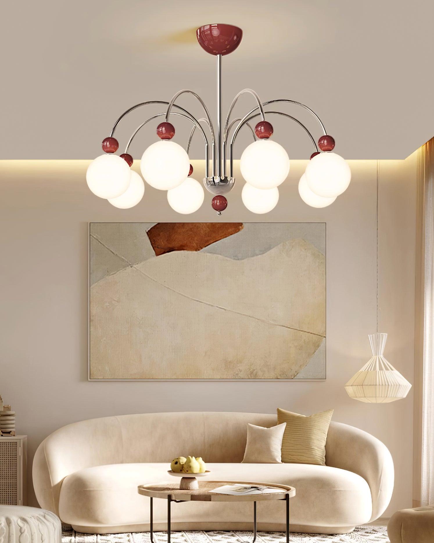Vierra Lustra Lustre Carisa Rouge Vert Moderne